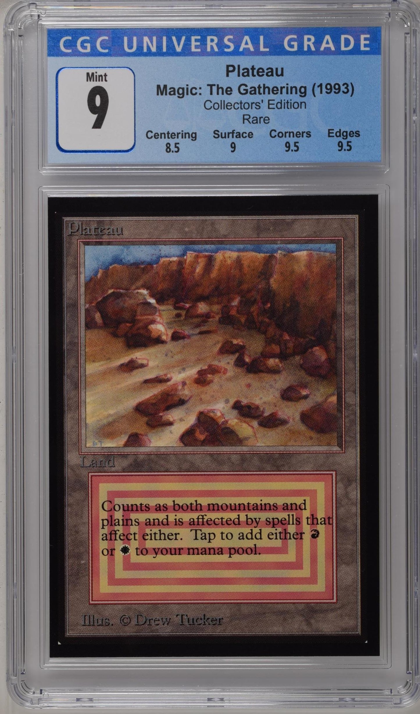 Magic: The Gathering MTG Plateau [Collectors' Edition] Graded CGC 9 Mint