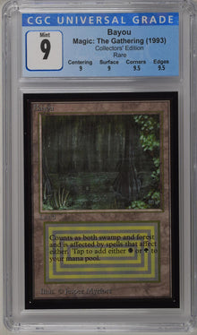 Magic: The Gathering MTG Bayou [Collectors' Edition] Graded CGC 9 Mint