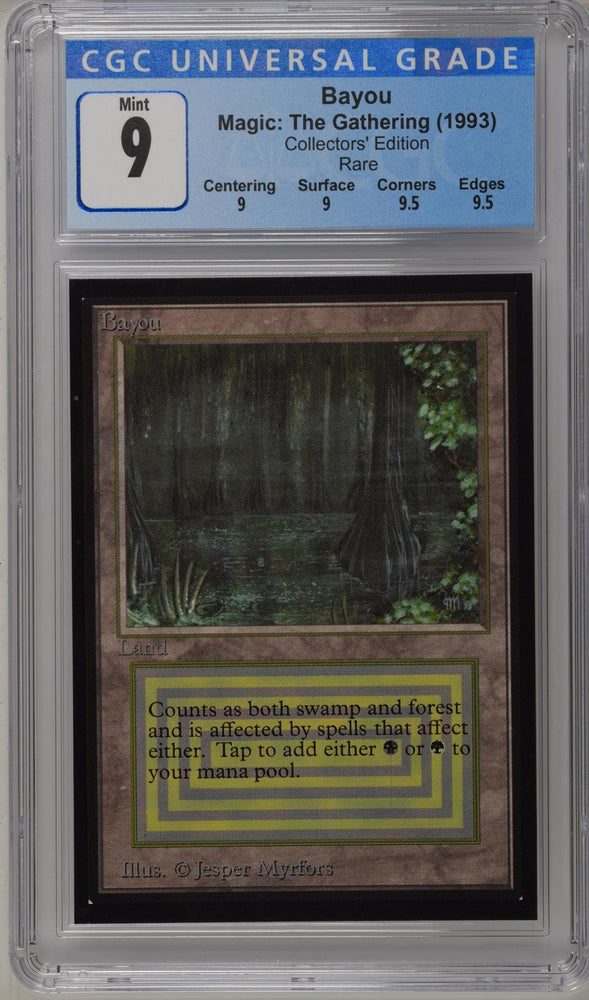 Magic: The Gathering MTG Bayou [Collectors' Edition] Graded CGC 9 Mint