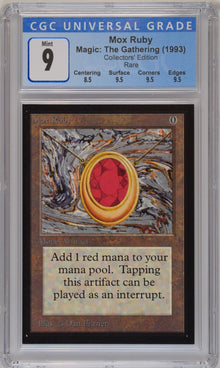 Magic: The Gathering MTG Mox Ruby [Collectors' Edition] Graded CGC 9 Mint