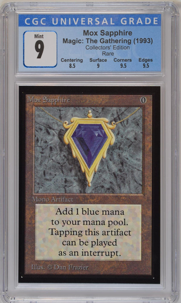 Magic: The Gathering MTG Mox Sapphire [Collectors' Edition] Graded Graded CGC 9 Mint