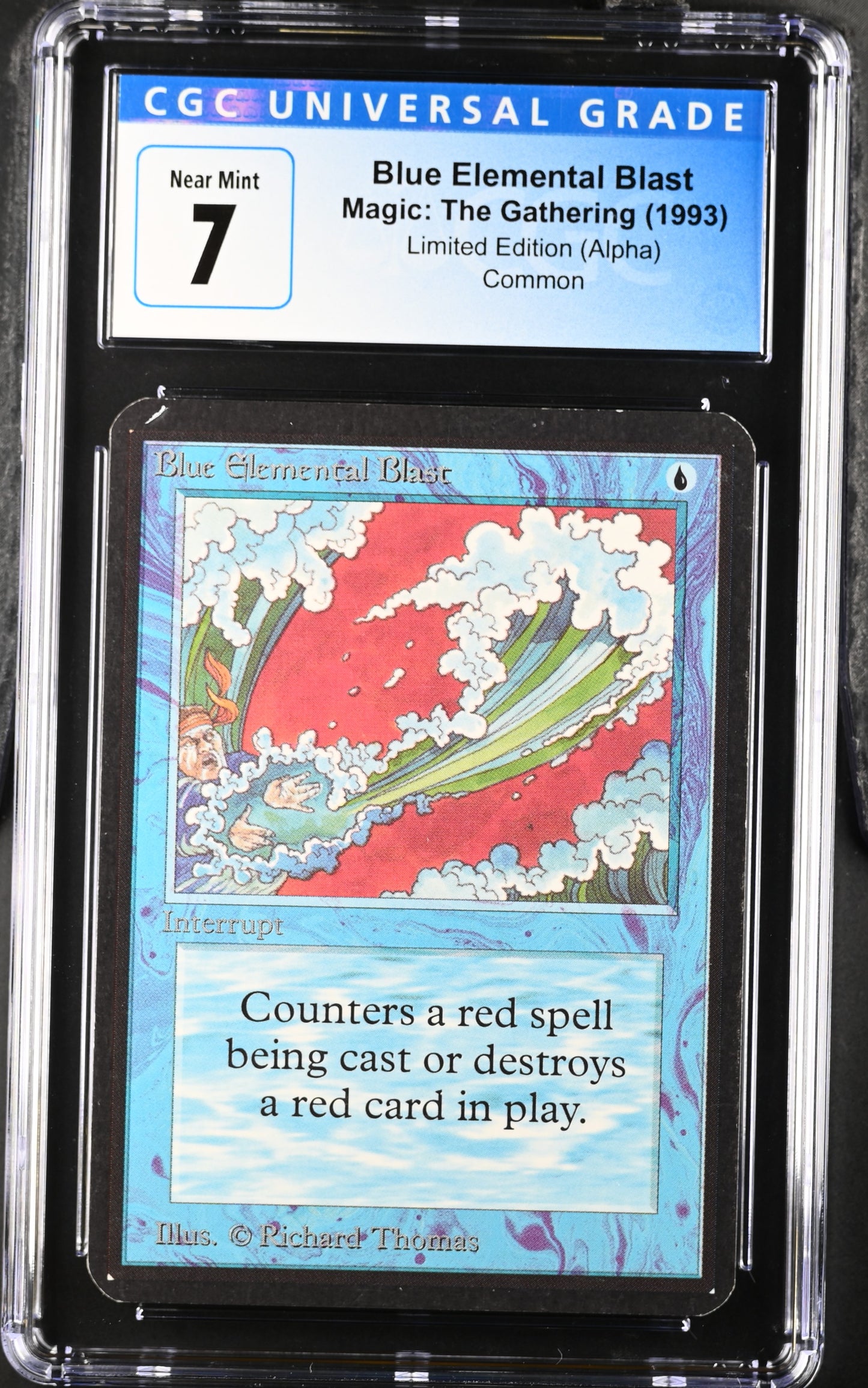 Magic: The Gathering MTG Blue Elemental Blast [Alpha Edition] Graded CGC 7 Near Mint