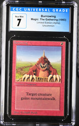 Magic: The Gathering MTG Burrowing [Alpha Edition] Graded CGC 7 Near Mint