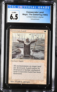 Magic: The Gathering MTG Consecrate Land [Alpha Edition] Graded CGC 6.5 Ex/NM+