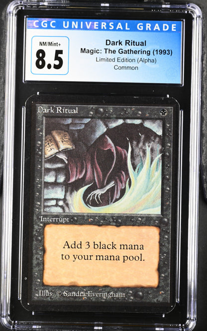 Magic: The Gathering MTG Dark Ritual [Alpha Edition] Graded CGC 8.5 NM/Mint+