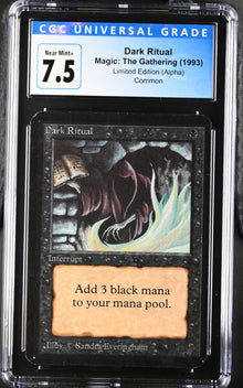 Magic: The Gathering MTG Dark Ritual [Alpha Edition] Graded CGC 7.5 Near Mint+