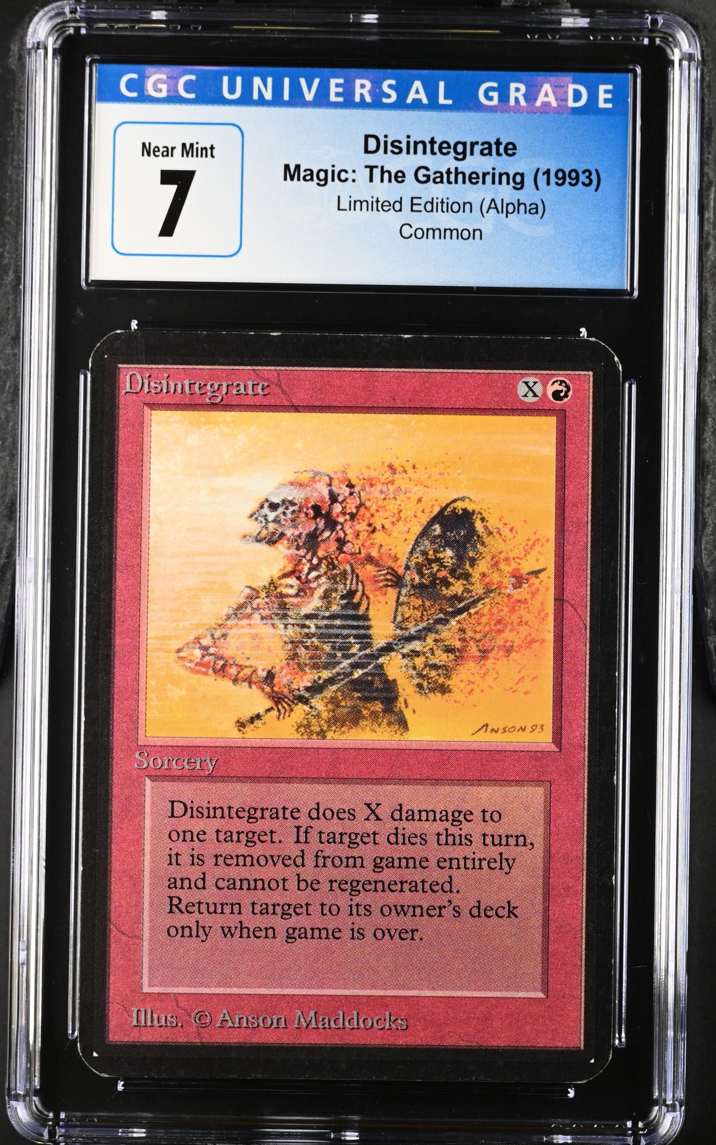 Magic: The Gathering MTG Disintegrate [Alpha Edition] Graded CGC 7 Near Mint