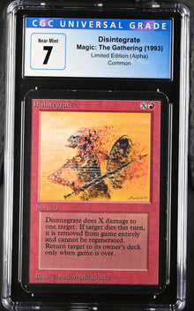 Magic: The Gathering MTG Disintegrate [Alpha Edition] Graded CGC 7 Near Mint
