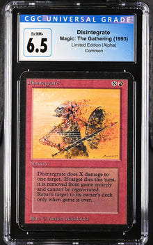 Magic: The Gathering MTG Disintegrate [Alpha Edition] Graded CGC 6.5 Ex/NM+