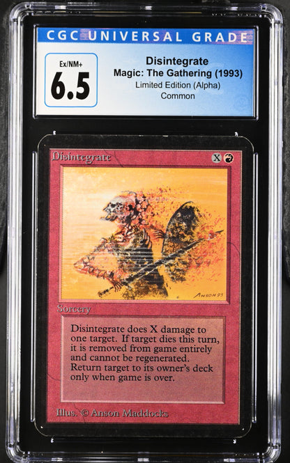 Magic: The Gathering MTG Disintegrate [Alpha Edition] Graded CGC 6.5 Ex/NM+