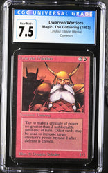 Magic: the Gathering MTG Dwarven Warriors [Alpha Edition] Graded 7.5 Near Mint+