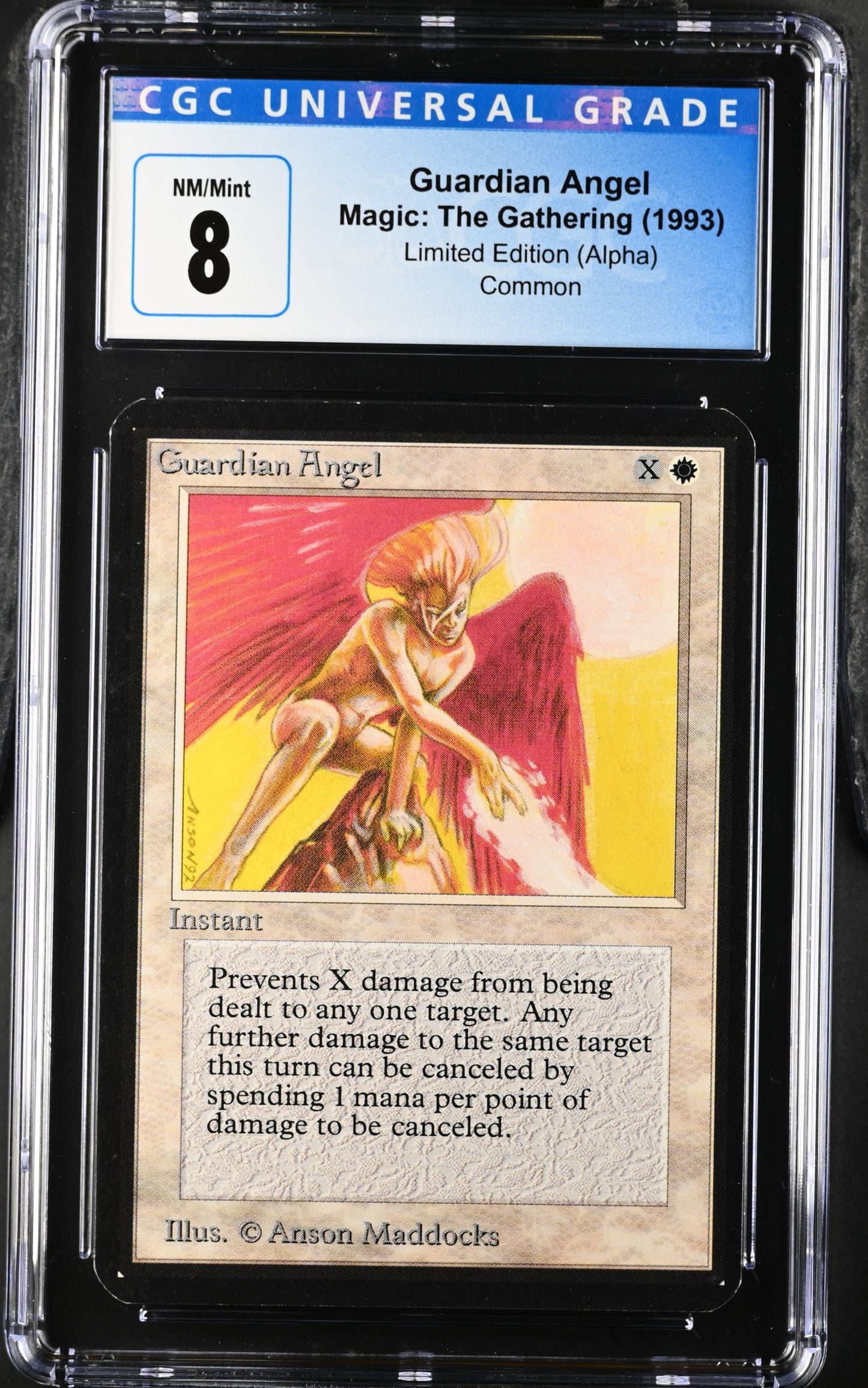 Magic: The Gathering MTG Guardian Angel [Alpha Edition] Graded CGC 8 NM/Mint