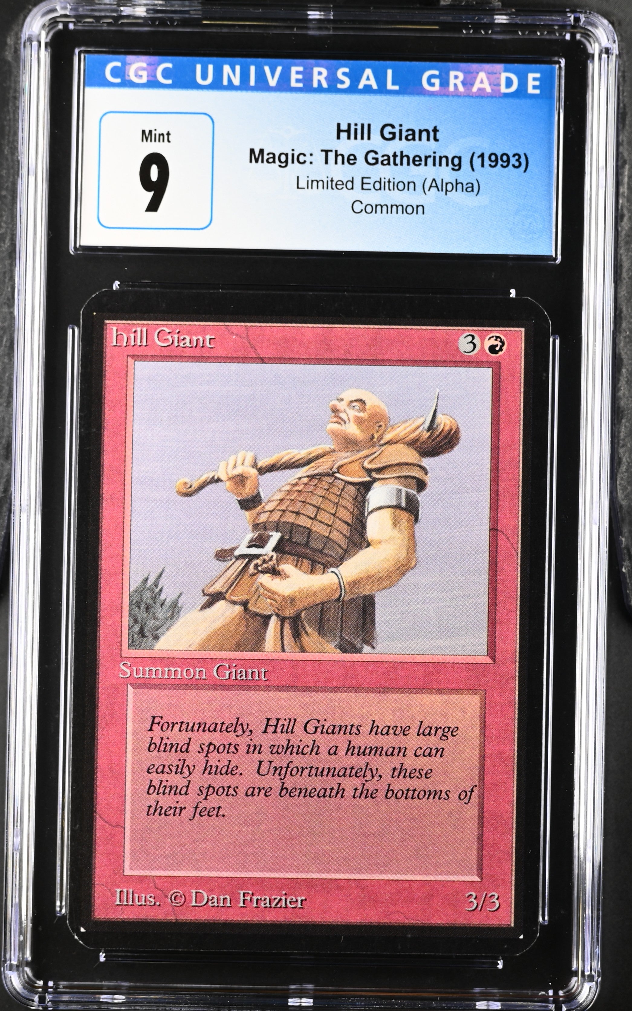 Magic: the Gathering MTG Hill Giant [Alpha Edition] Graded 9 Mint