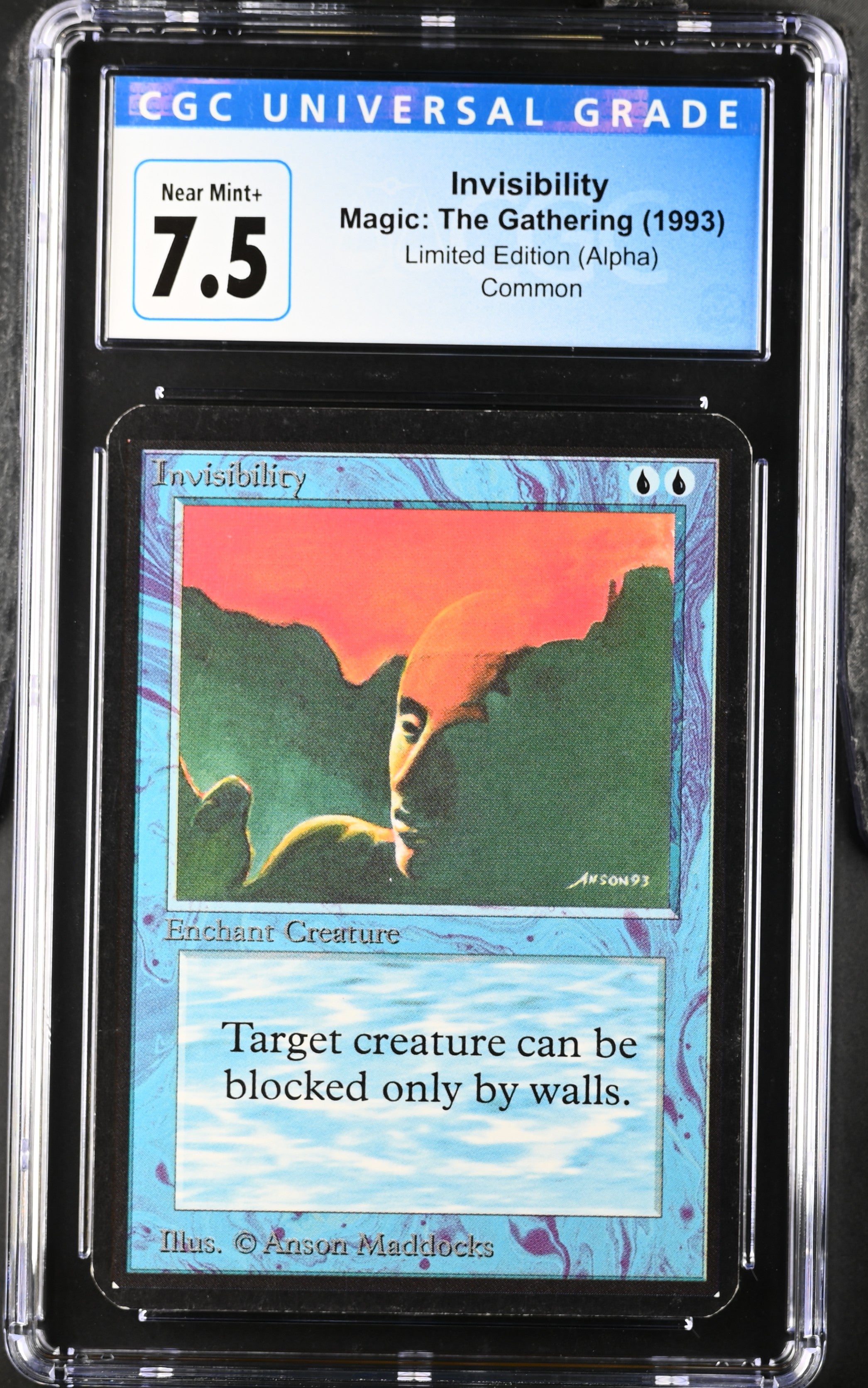 Magic: the Gathering MTG Invisibility [Alpha Edition] Graded CGC 7.5 Near Mint+