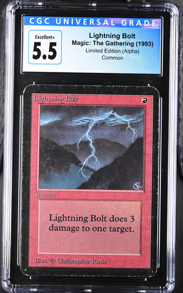 Magic: the Gathering MTG Lightning Bolt [Alpha Edition] Graded CGC 5.5 Excellent+