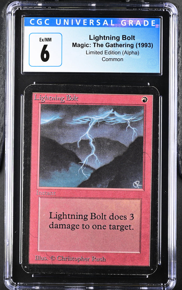Magic: the Gathering MTG Lightning Bolt [Alpha Edition] Graded CGC 6 Ex/NM