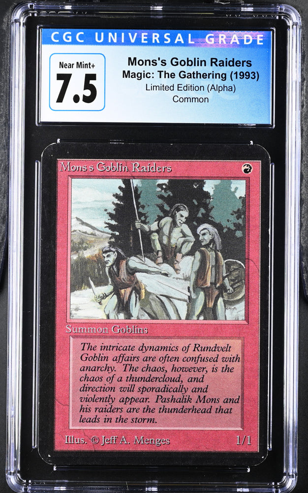 Magic: The Gathering MTG Mons's Goblin Raiders [Alpha Edition] Graded CGC 7.5 Near Mint+