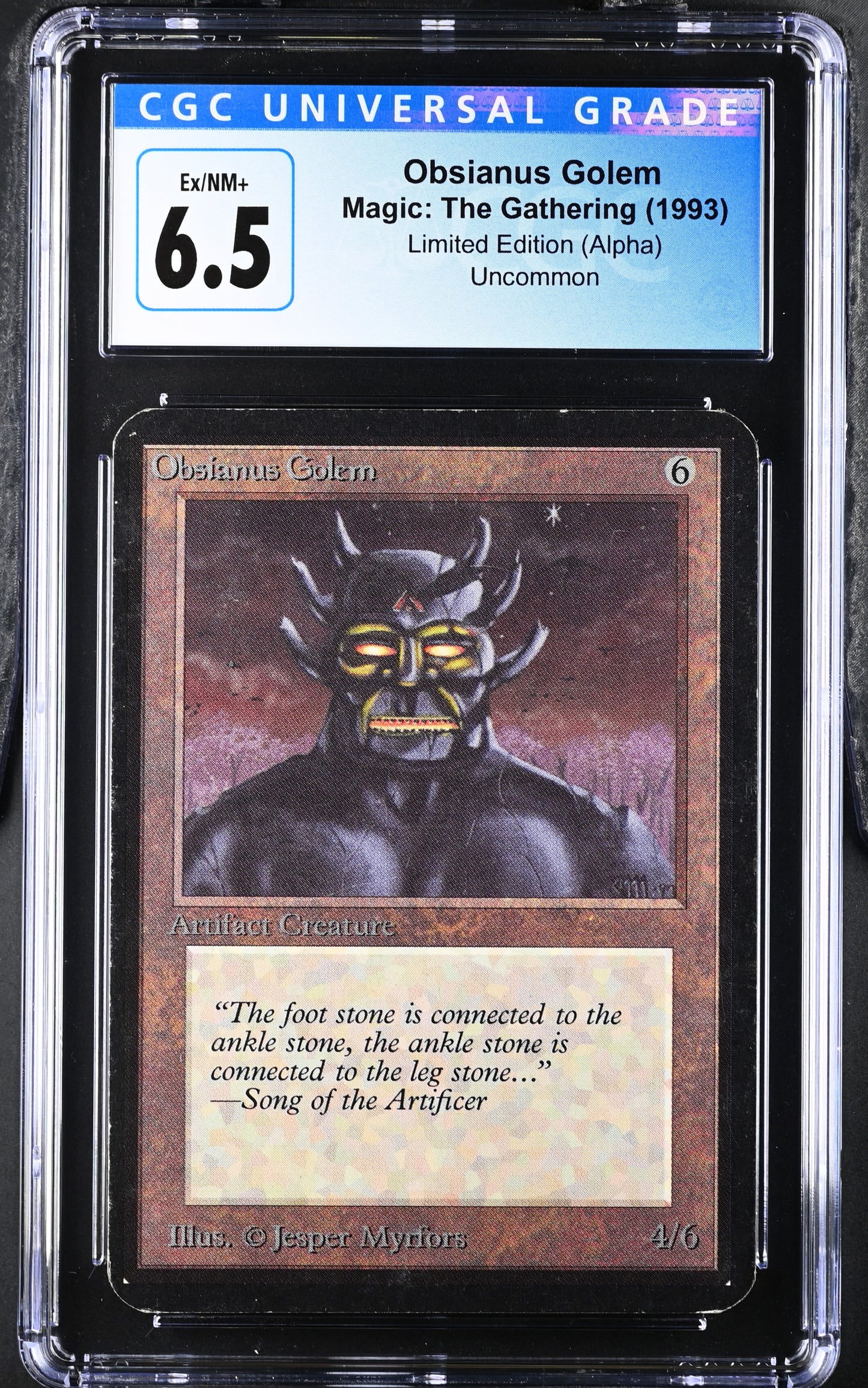 Magic: The Gathering MTG Obsianus Golem [Alpha Edition] Graded CGC 6.5 Ex/NM+