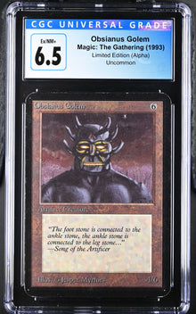 Magic: The Gathering MTG Obsianus Golem [Alpha Edition] Graded CGC 6.5 Ex/NM+