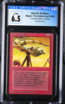 Magic: The Gathering MTG Orcish Artillery [Alpha Edition] Graded CGC 6.5 Ex/NM+