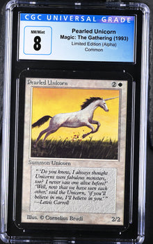 Magic: The Gathering MTG Pearled Unicorn [Alpha Edition] Graded CGC 8 NM/Mint