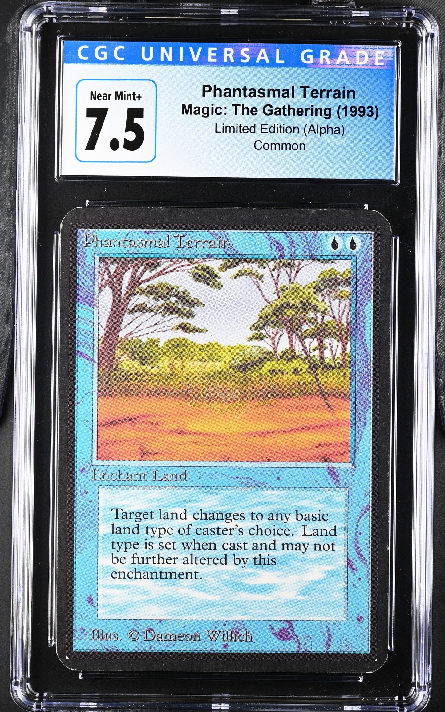 Magic: The Gathering MTG Phantasmal Terrain [Alpha Edition] Graded CGC 7.5 NM/Mint+