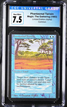 Magic: The Gathering MTG Phantasmal Terrain [Alpha Edition] Graded CGC 7.5 NM/Mint+