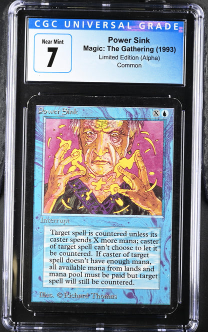 Magic: The Gathering MTG Power Sink [Alpha Edition] Graded CGC 7 Near Mint