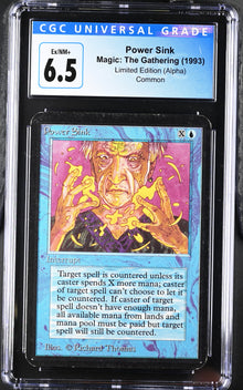Magic: The Gathering MTG Power Sink [Alpha Edition] Graded CGC 6.5 Ex/NM+