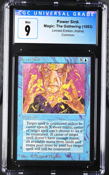 Magic: The Gathering MTG Power Sink [Alpha Edition] Graded CGC 9 Mint