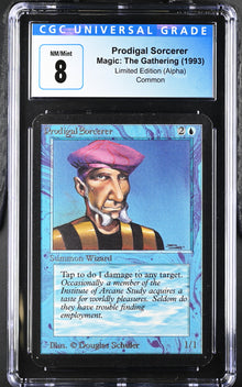 Magic: The Gathering MTG Prodigal Sorcerer [Alpha Edition] Graded CGC 8 NM/Mint