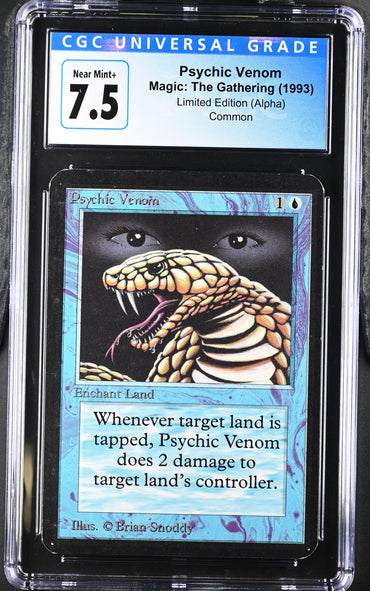 Magic: The Gathering MTG Psychic Venom [Alpha Edition] Graded CGC 7.5 Near Mint+