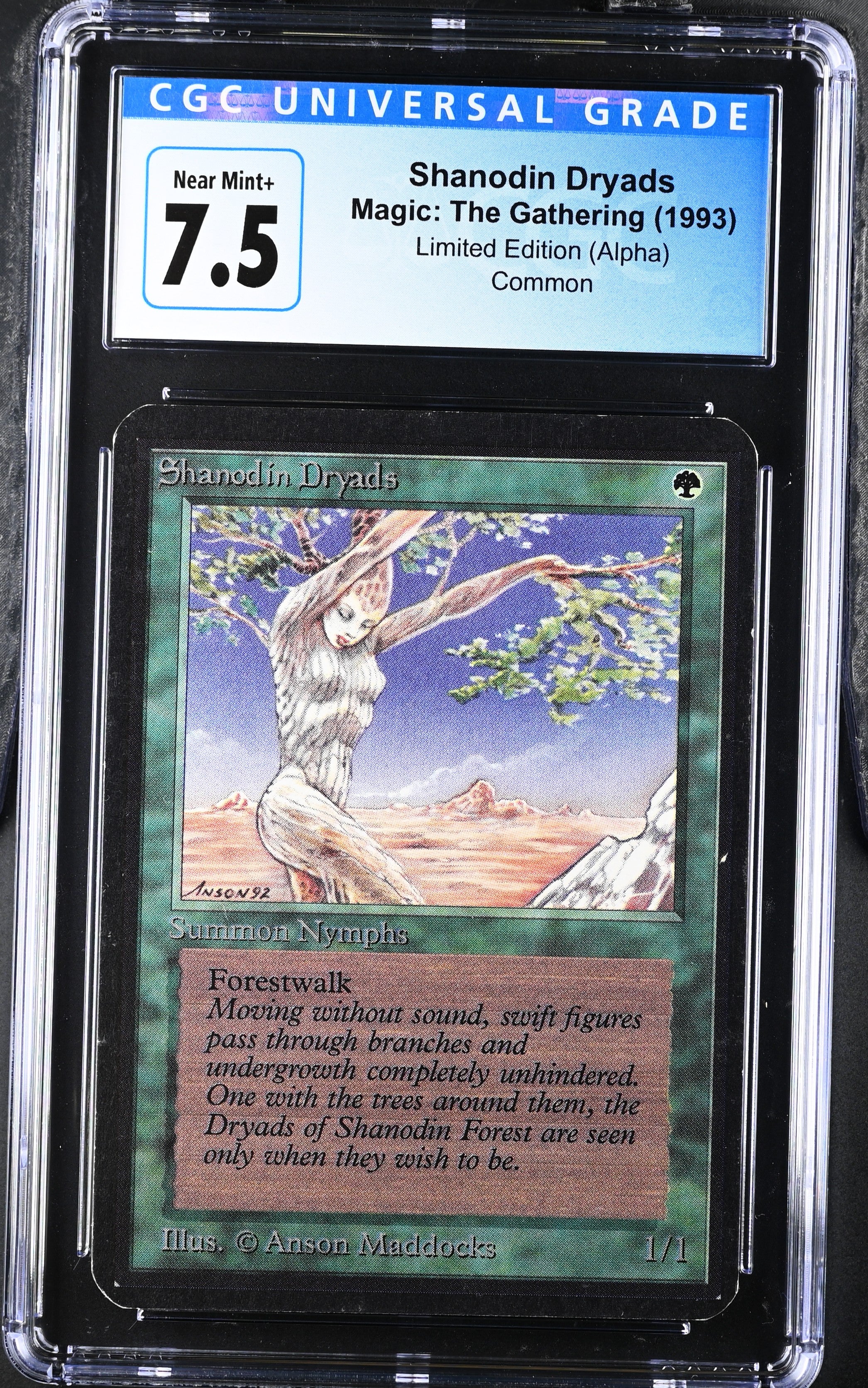 Magic: the Gathering MTG Shanodin Dryads [Alpha Edition] Graded CGC 7.5 Near Mint+