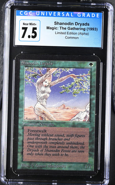 Magic: the Gathering MTG Shanodin Dryads [Alpha Edition] Graded CGC 7.5 Near Mint+