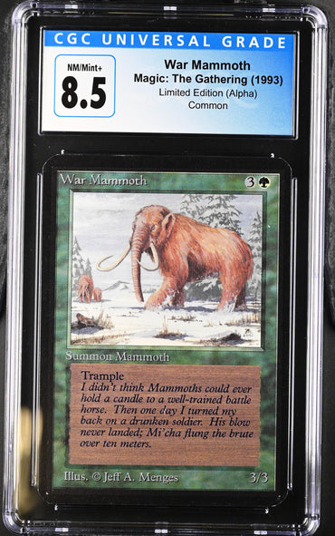 Magic: the Gathering MTG War Mammoth [Alpha Edition] Graded CGC 8.5 NM/Mint+