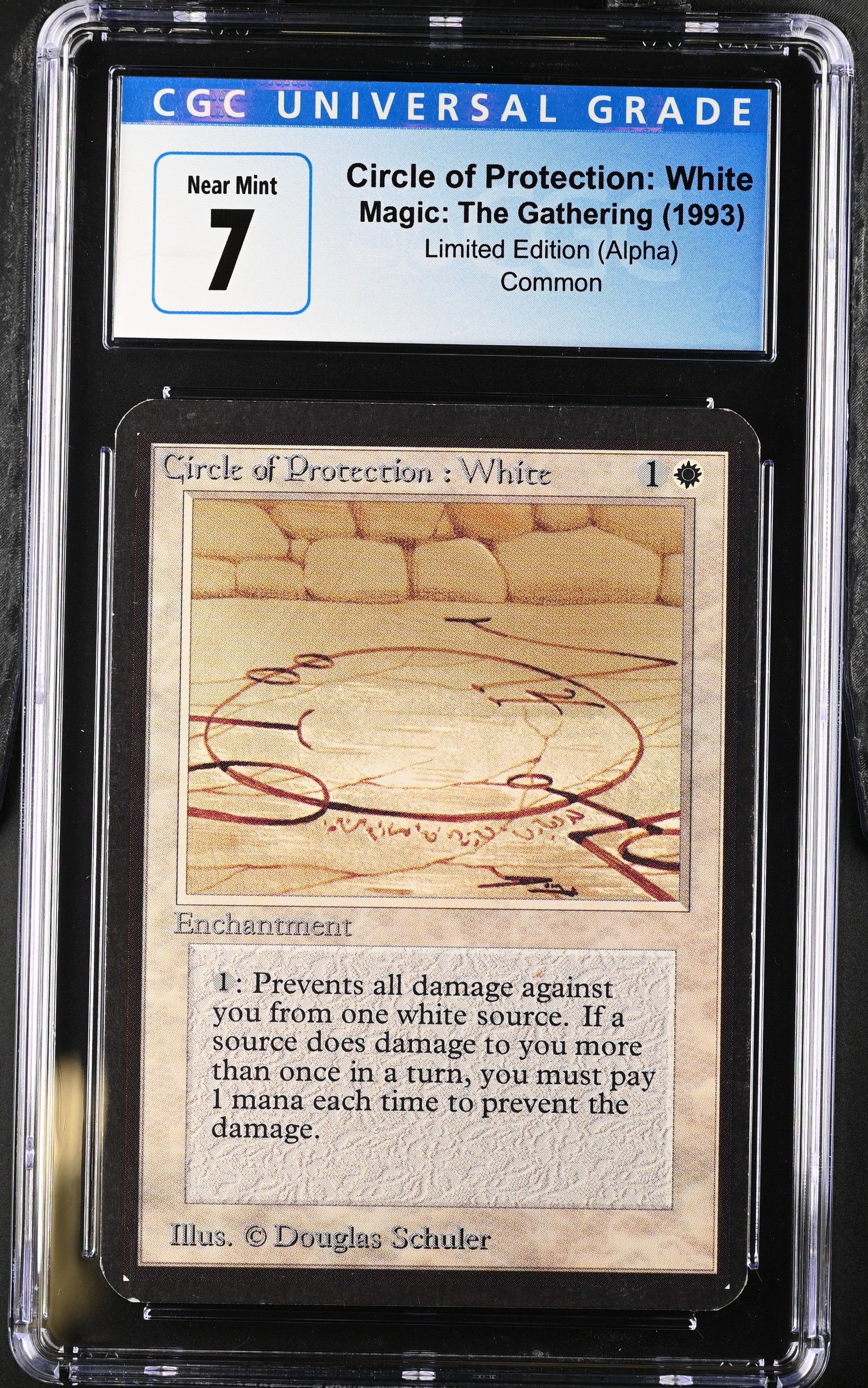 Magic: The Gathering MTG Circle of Protection: White [Alpha Edition] Graded CGC 7 Near Mint
