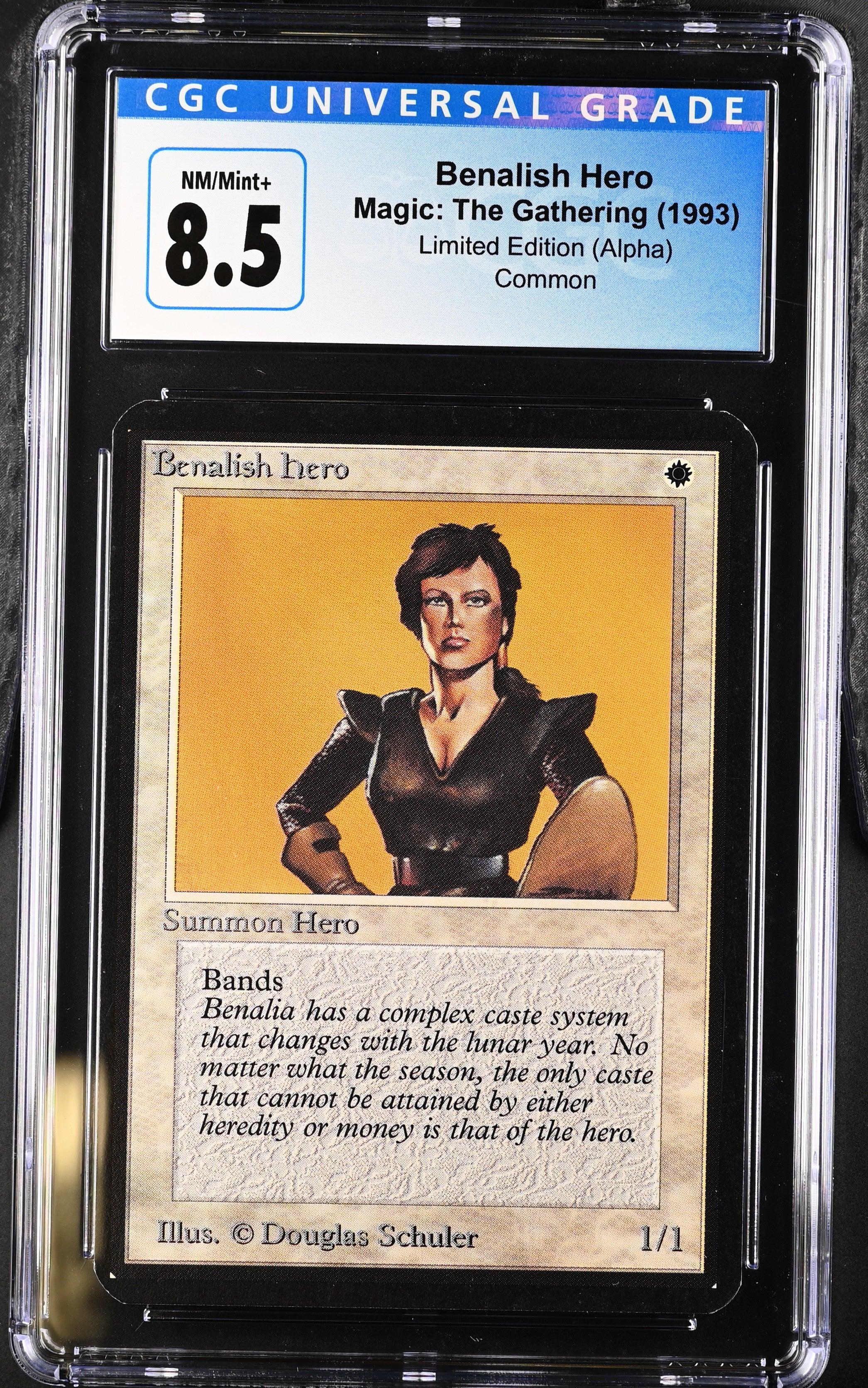 Magic: The Gathering MTG Benalish Hero [Alpha Edition] Graded CGC 8.5 NM/Mint+