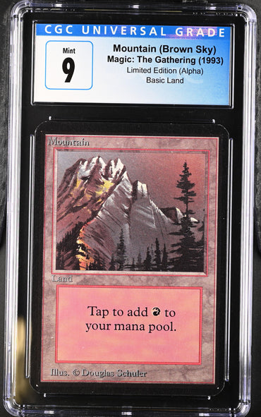 Magic: The Gathering MTG Mountain (292) [Alpha Edition] Graded CGC 9 Mint