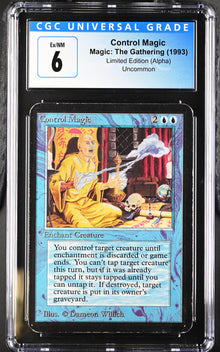 Magic: The Gathering MTG Control Magic [Alpha Edition] Graded CGC 6 Ex/NM