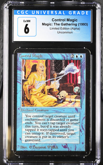 Magic: The Gathering MTG Control Magic [Alpha Edition] Graded CGC 6 Ex/NM