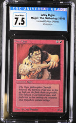 Magic: The Gathering MTG Gray Ogre [Alpha Edition] Graded CGC 7.5 Near Mint+