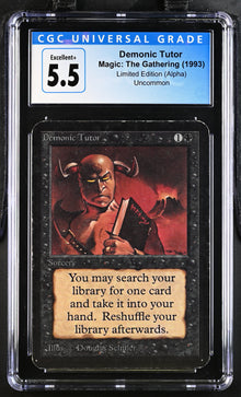 Magic: The Gathering MTG Demonic Tutor [Alpha Edition] Graded CGC 5.5 Excellent+