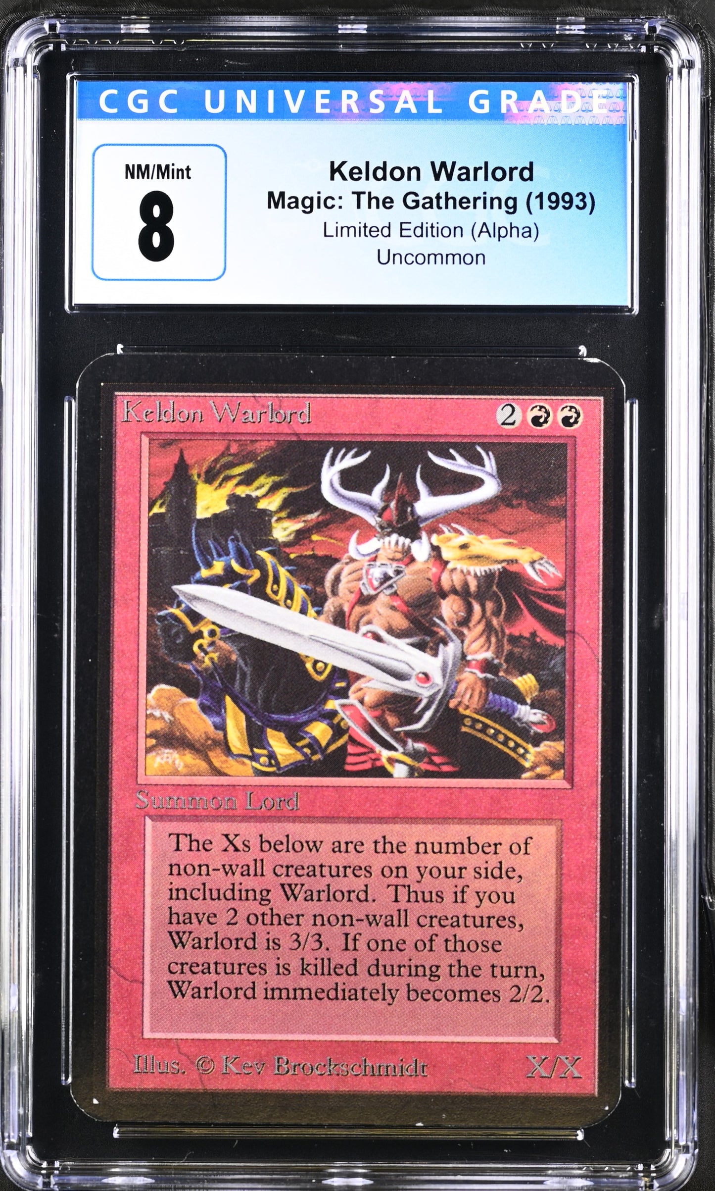 Magic: the Gathering MTG Keldon Warlord [Alpha Edition] Graded CGC 8 NM/Mint