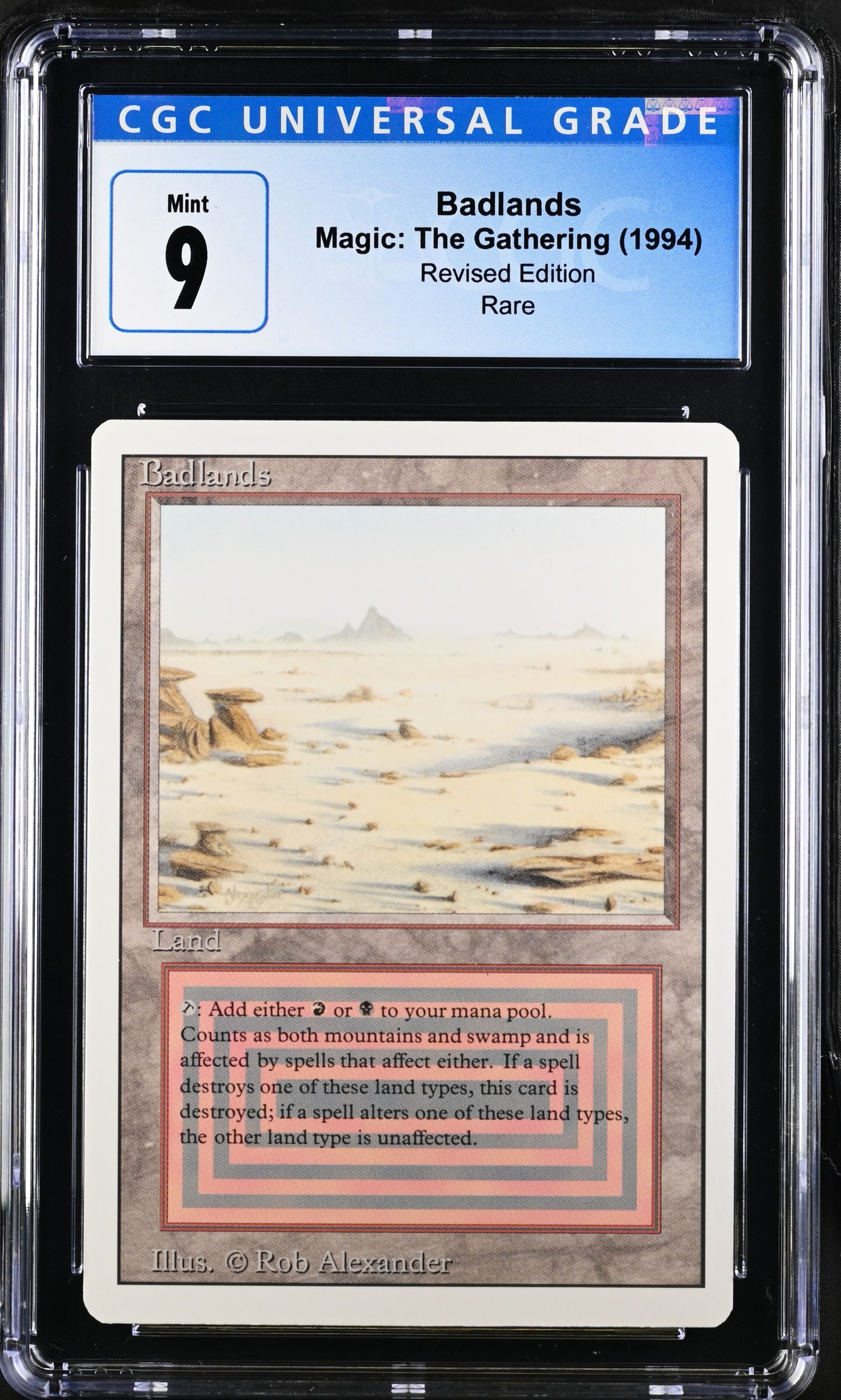 Magic: The Gathering MTG Badlands [Revised Edition] Graded CGC 9 Mint