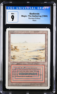 Magic: The Gathering MTG Badlands [Revised Edition] Graded CGC 9 Mint
