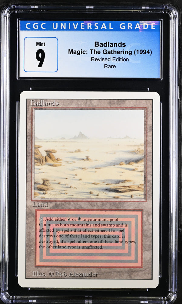 Magic: The Gathering MTG Badlands [Revised Edition] Graded CGC 9 Mint