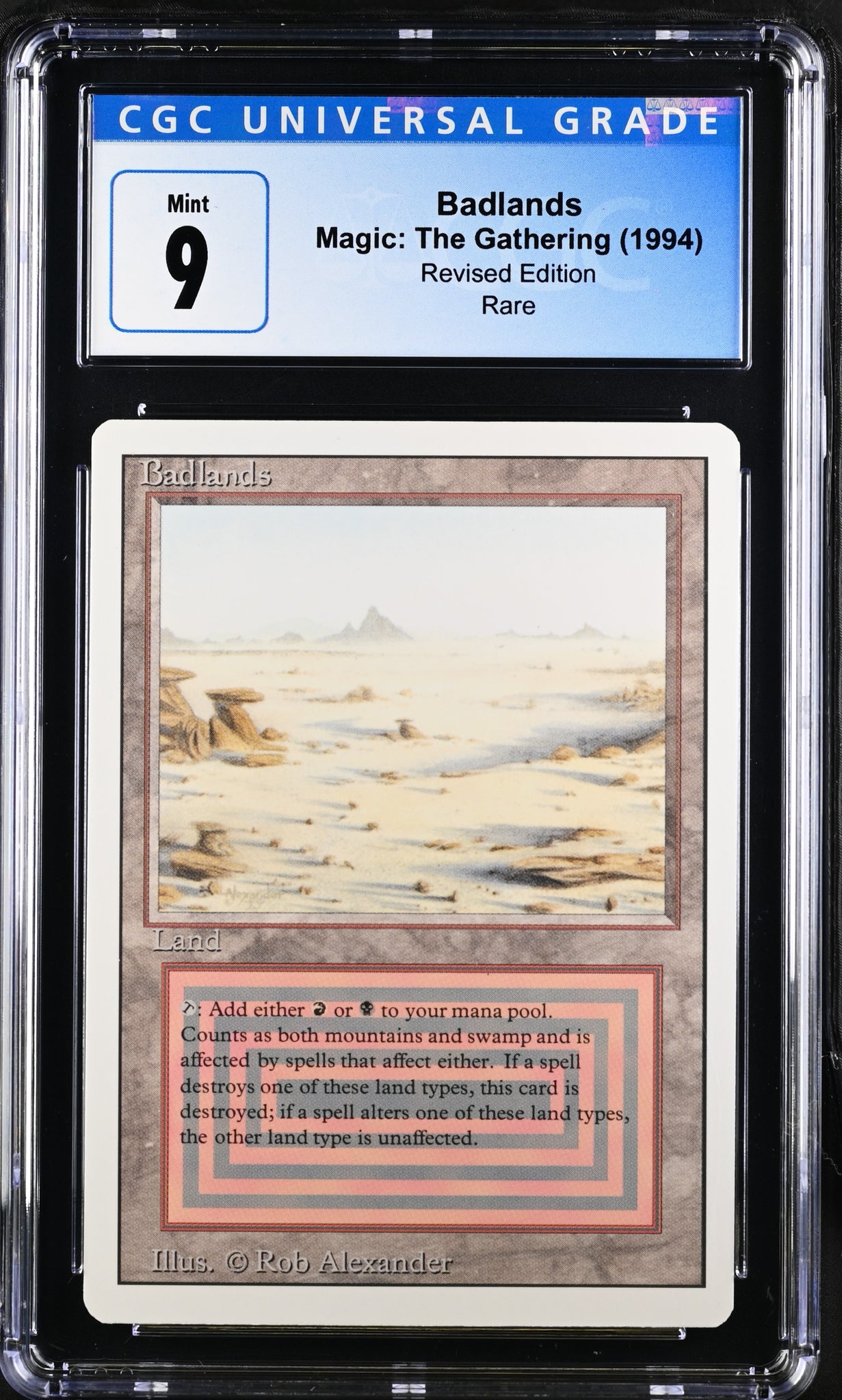 Magic: The Gathering MTG Badlands [Revised Edition] Graded CGC 9 Mint