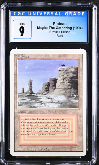 Magic: The Gathering MTG Plateau [Revised Edition] Graded CGC 9 Mint