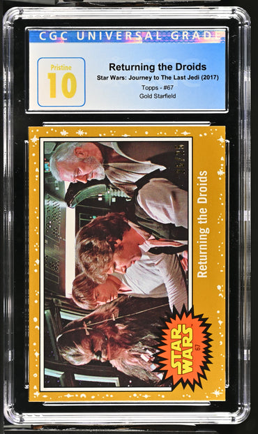Star Wars Journey to Last Jedi Gold Base Parallel Chase Card 67 #25/25 CGC 10 Pristine