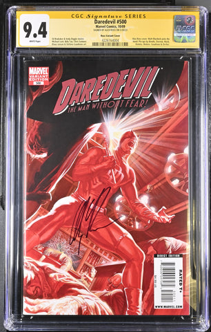 Daredevil #500 (2009) CGC 9.4 Signed by Alex Ross Variant Cover